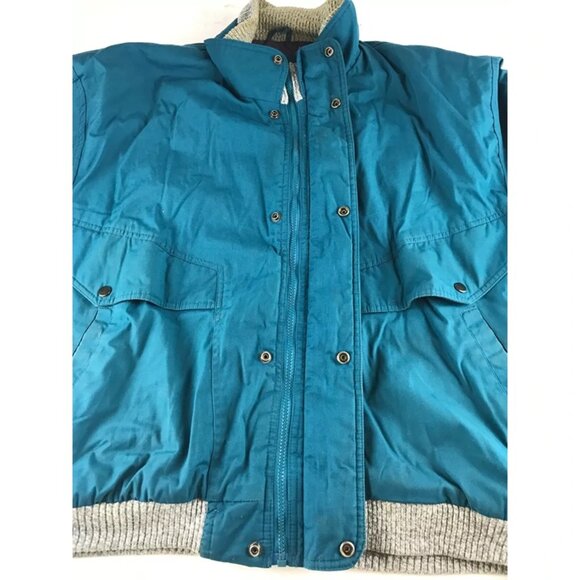 The Men's Store Mens Teal Long Sleeve Pokcets Full Zip Bomber Jacket Size XL - Picture 4 of 10